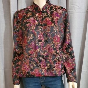 Vintage Asian Style Blazer Jacket Sheri Martin Size 12 Large